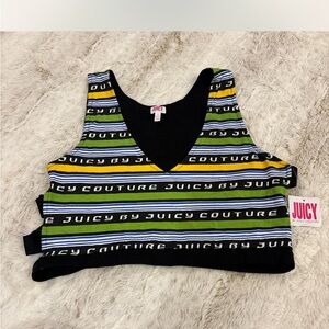 🆕💚 NWT Juicy by Juicy Couture Lace-Up Crop Top 💙 RARE Deadstock with Tag!